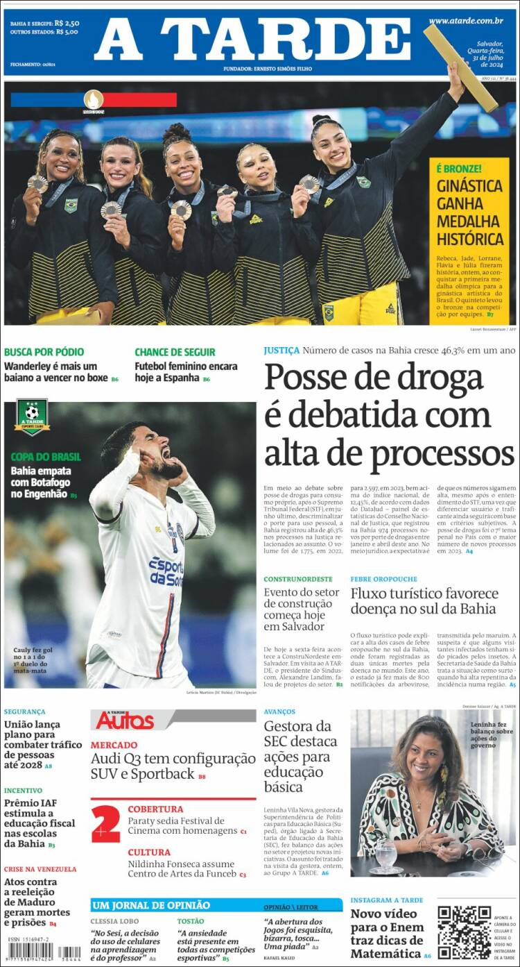 Portada de Diário A Tarde (Brasil)