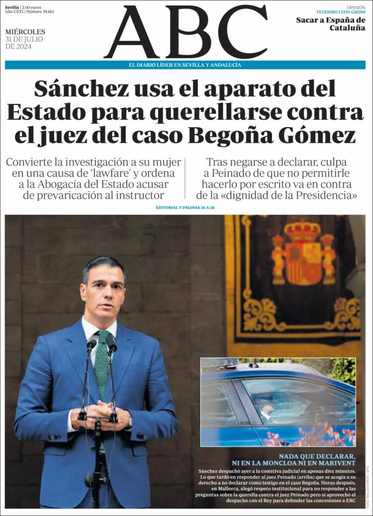 Portada de ABC - Sevilla (España)