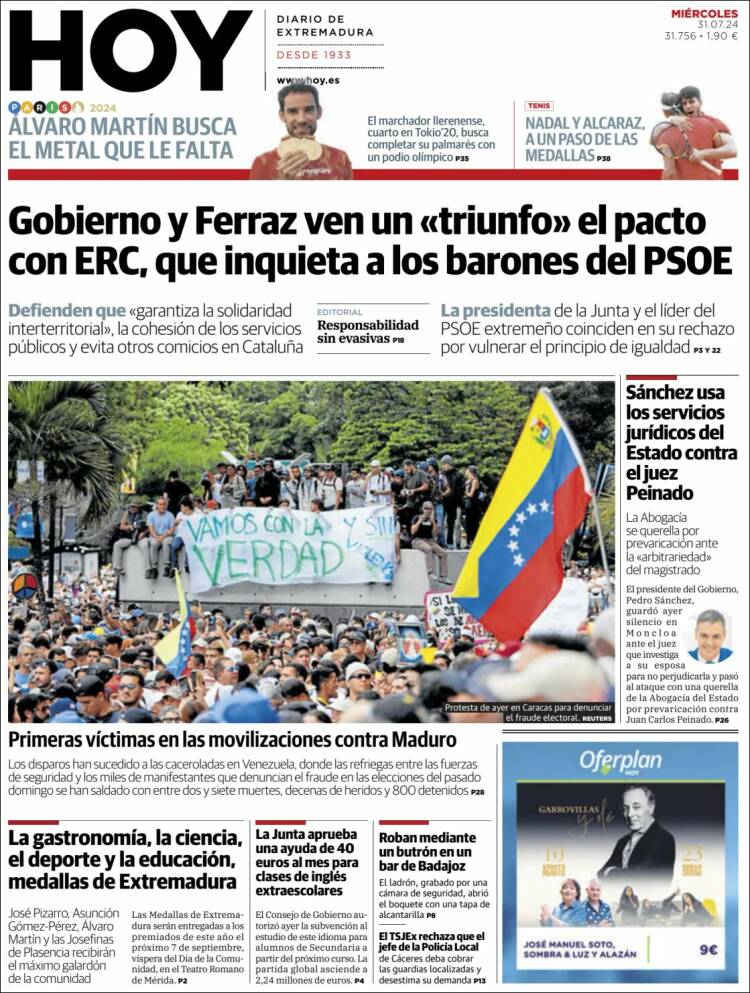 Portada de Hoy - Caceres (España)