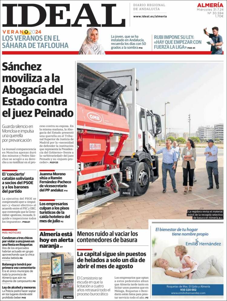 Portada de Ideal Almeria (España)