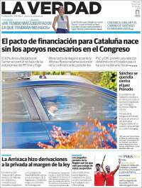 Portada de La Verdad de Murcia (España)