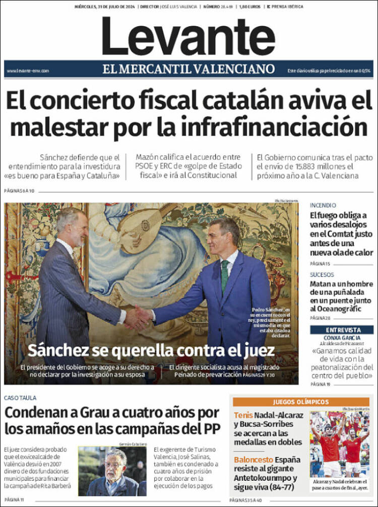 Portada de Levante (España)