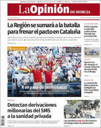 Portada de La Opinión de Murcia (España)