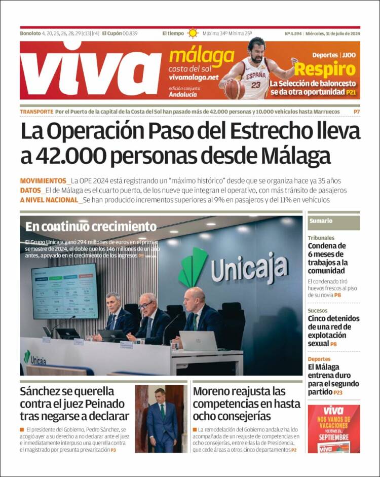 Portada de Viva Málaga (España)