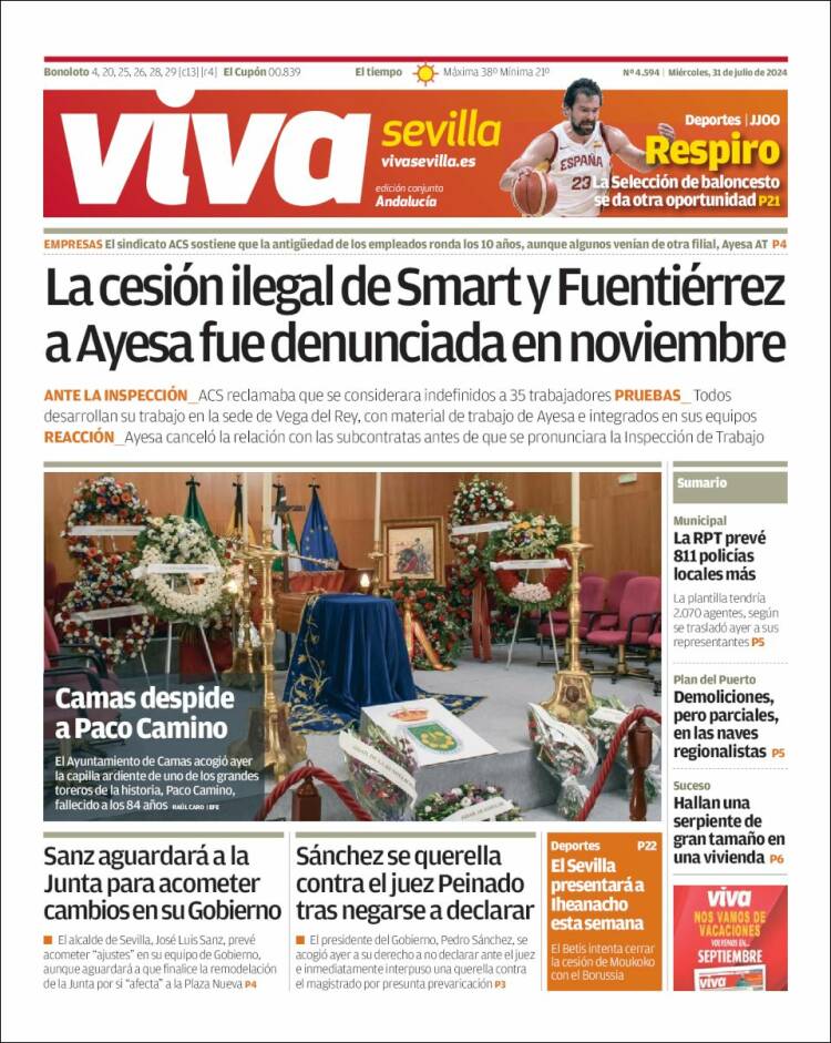 Portada de Viva Sevilla (España)