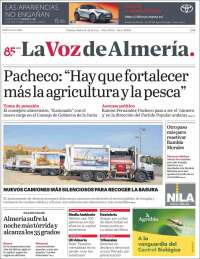 Portada de La Voz de Almería (España)