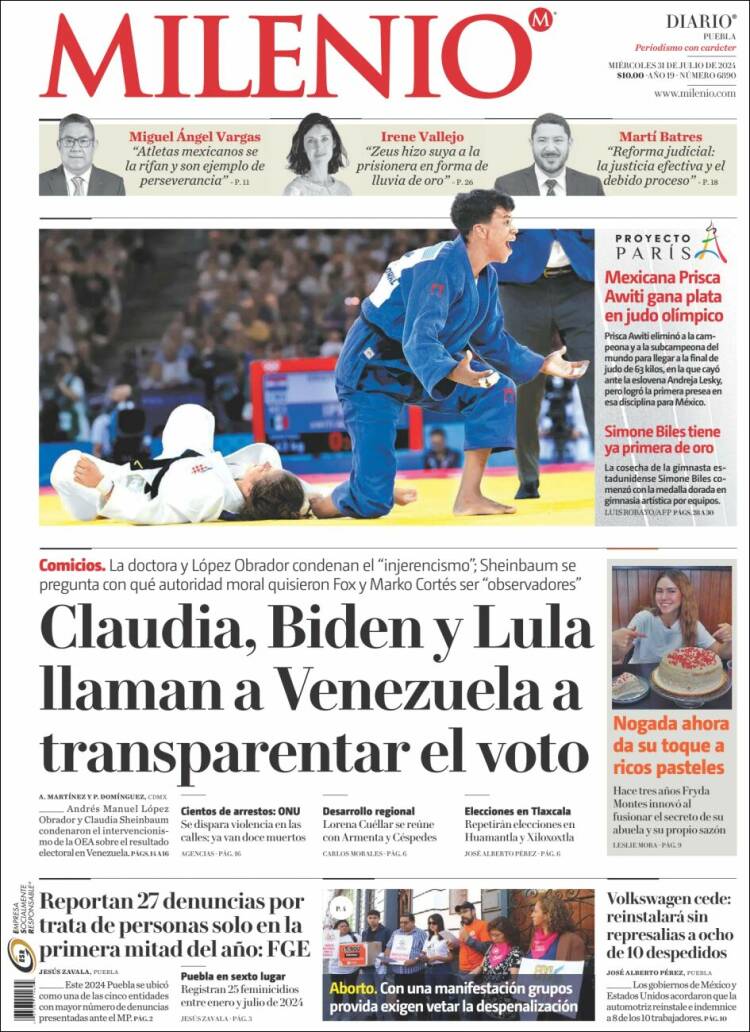 Portada de Milenio de Puebla (M&eacute;xico)