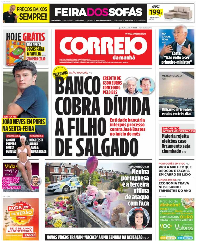 Portada de Correio da Manhã (Portugal)