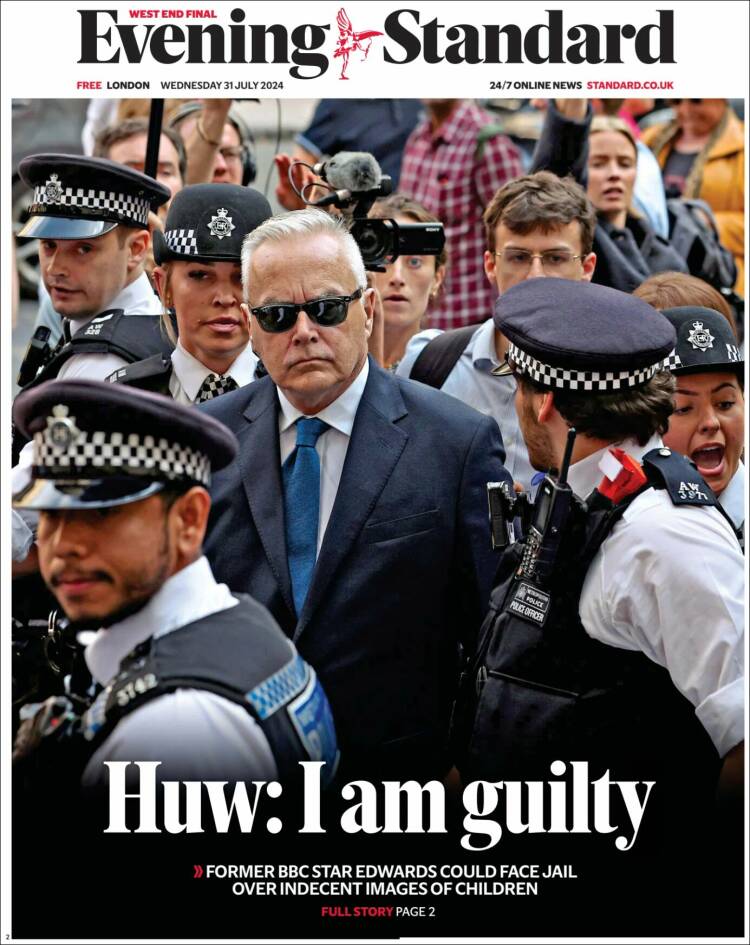 Portada de Evening Standard (Reino Unido)