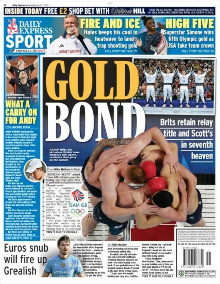 Portada de Express Sport (Reino Unido)