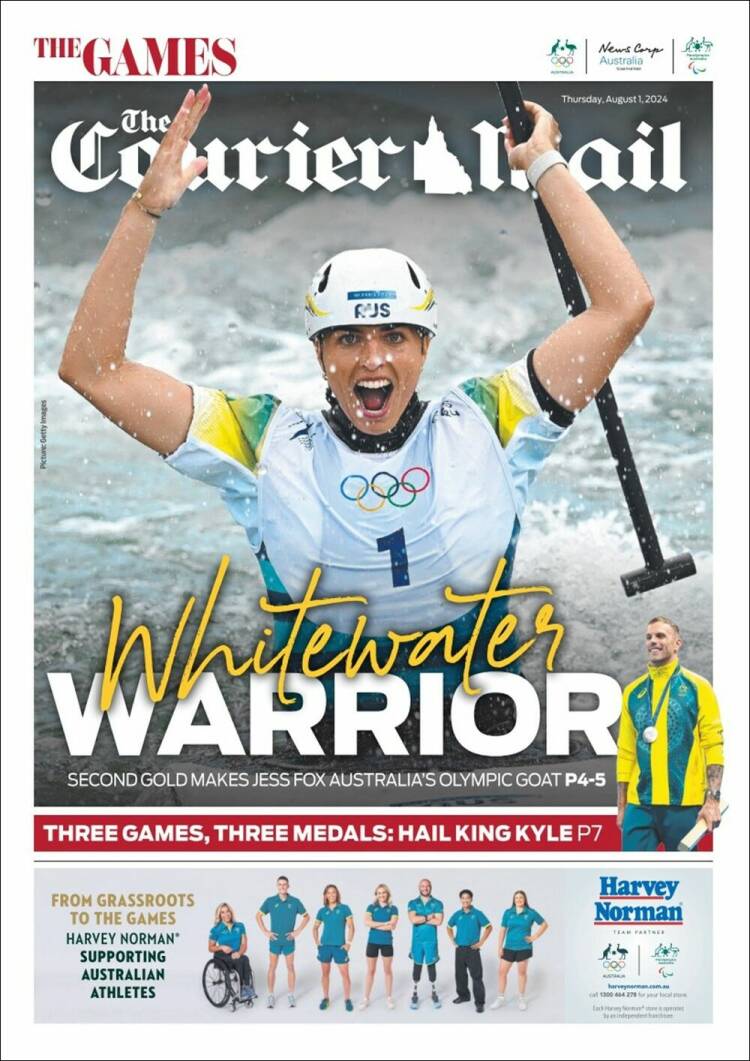 Portada de The Courier-Mail (Australia)