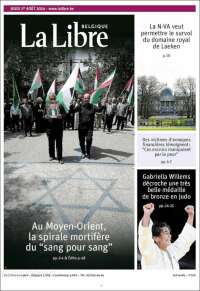 Portada de La Libre.be (Belgique)