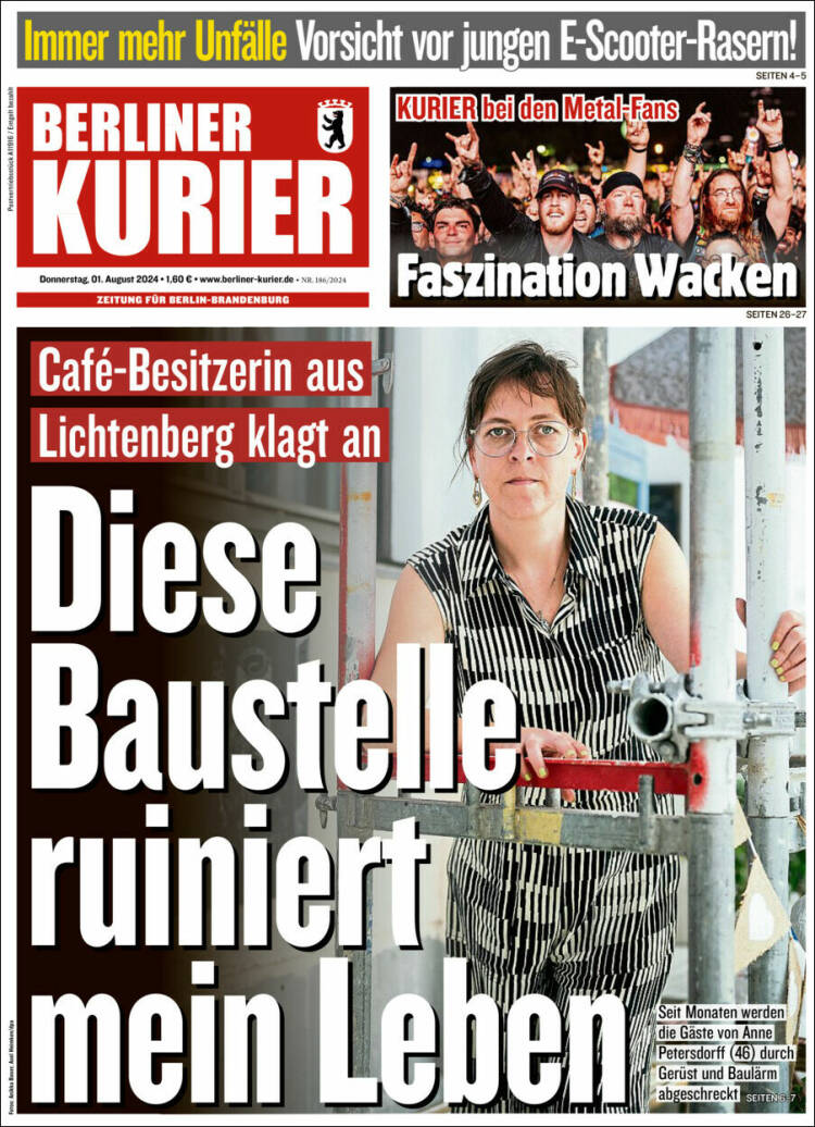 Portada de Berliner Kurier - Startseite BK (Alemania)