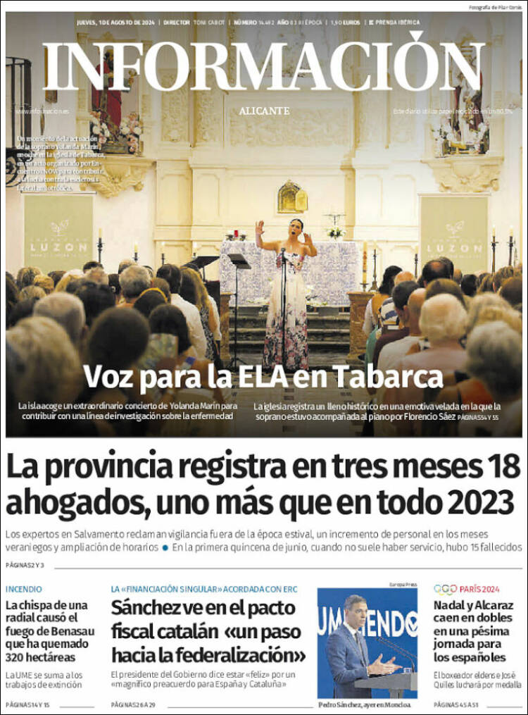 Portada de Diario Información (España)