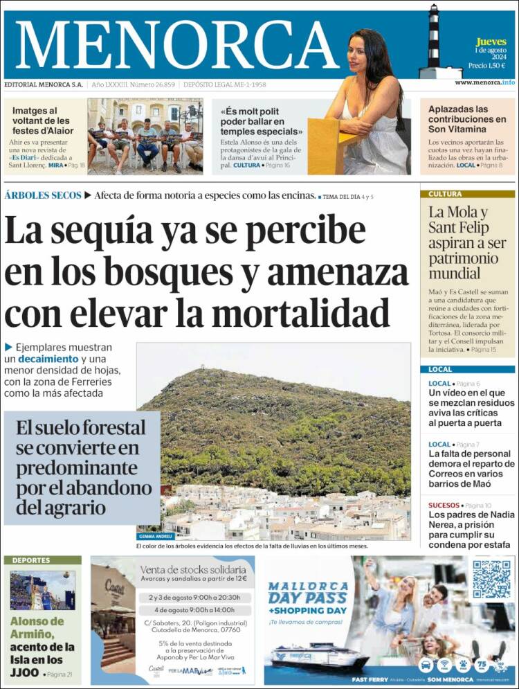 Portada de Menorca - Diario Insular (España)