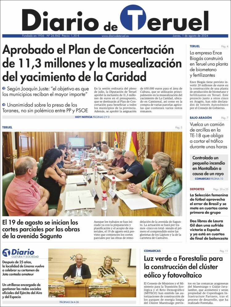 Portada de Diario de Teruel (España)