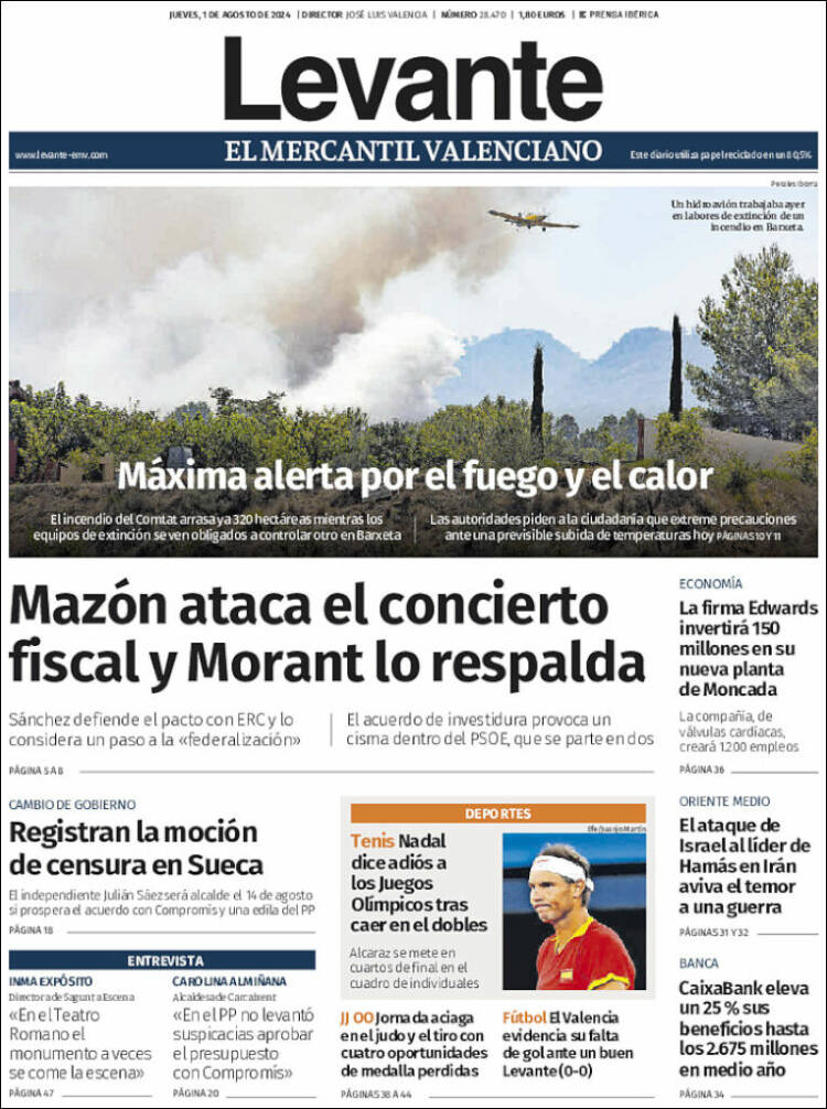Portada de Levante (España)