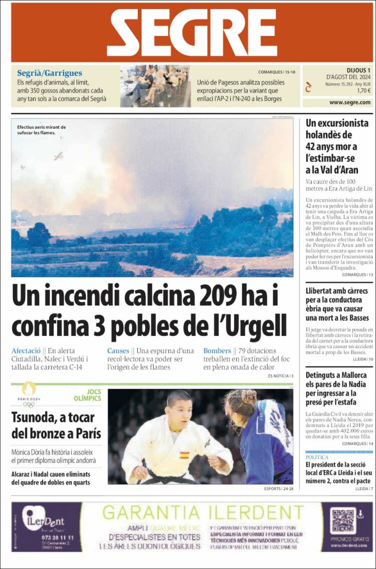 Portada de Segre (España)