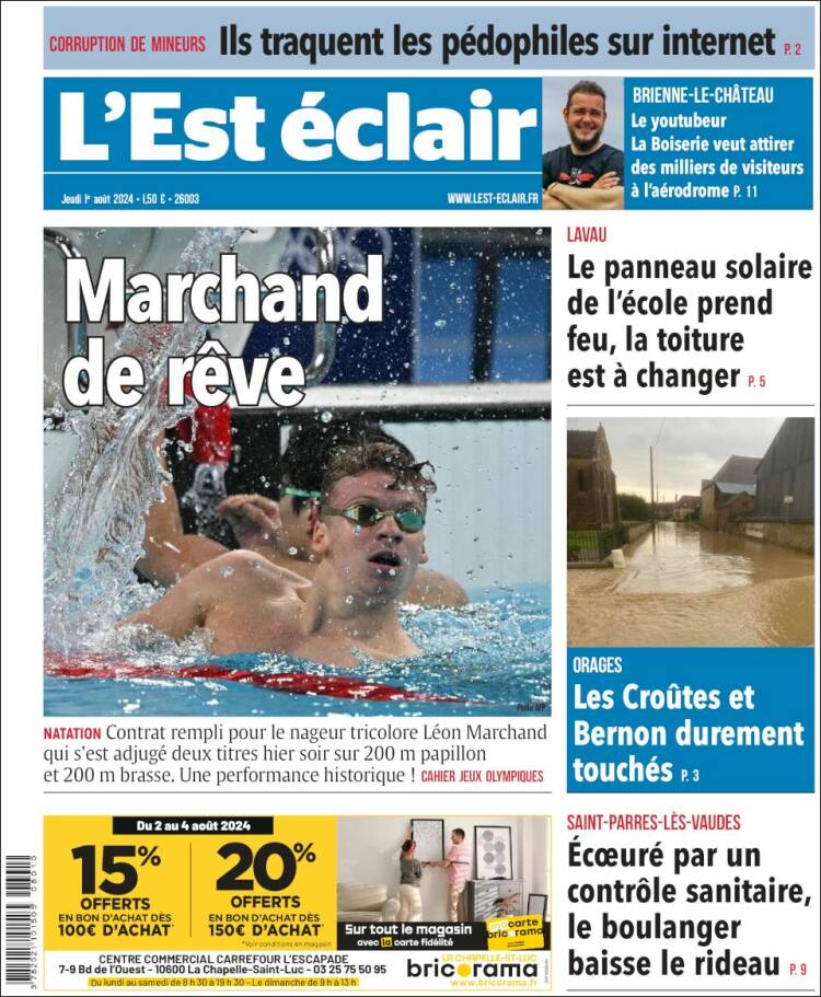 Portada de L'Est Eclair (France)