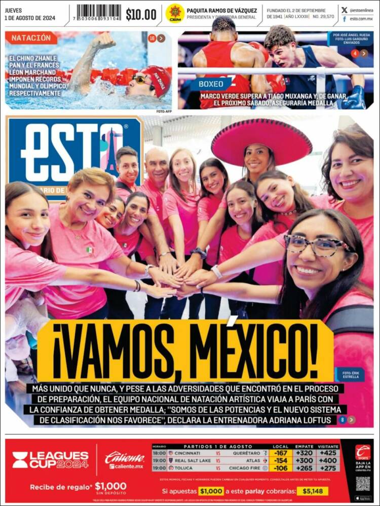 Portada de Esto (M&eacute;xico)