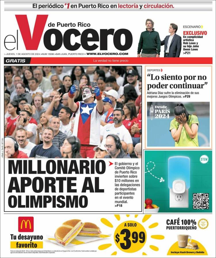 Portada de Vocero (Puerto Rico)