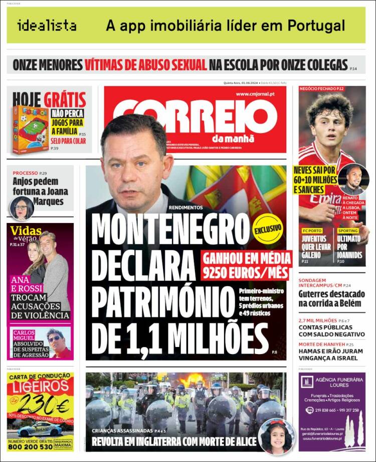 Portada de Correio da Manhã (Portugal)