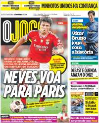 Portada de O Jogo (Portugal)