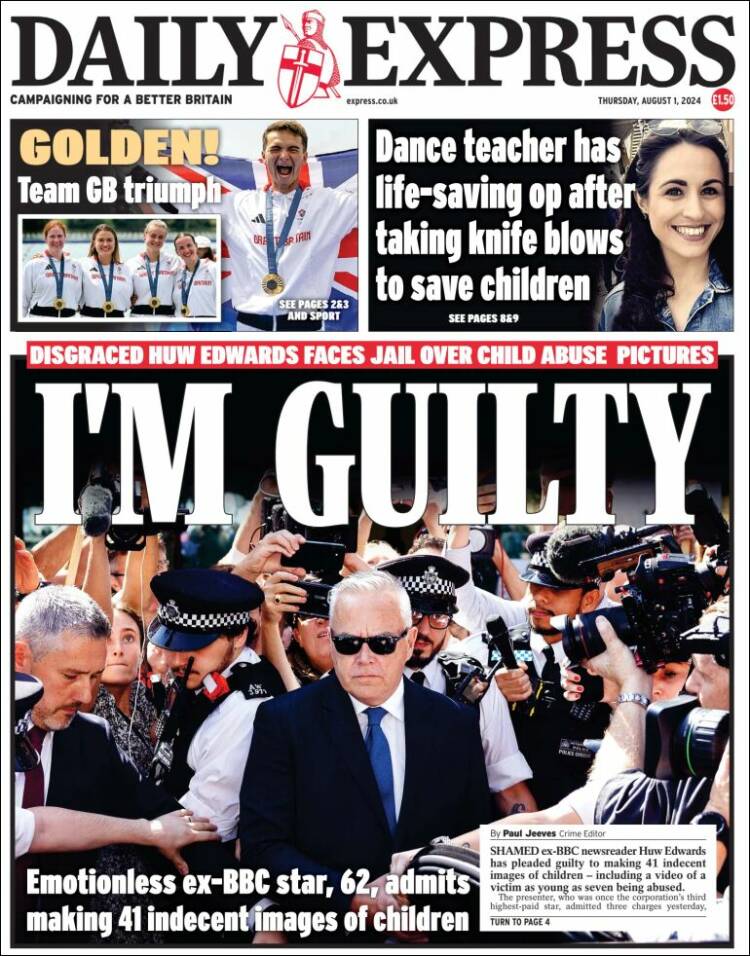 Portada de Daily Express (Reino Unido)