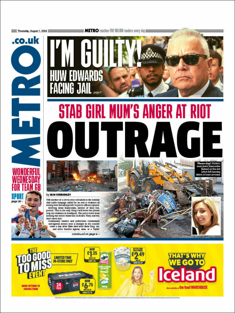 Portada de Metro (Reino Unido)