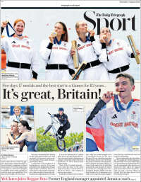 Portada de Telegraph Sport (Royaume-Uni)