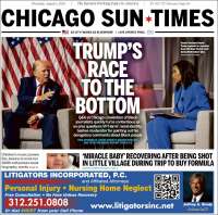Portada de Chicago Sun-Times (USA)