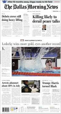 Portada de Dallas Morning News (USA)