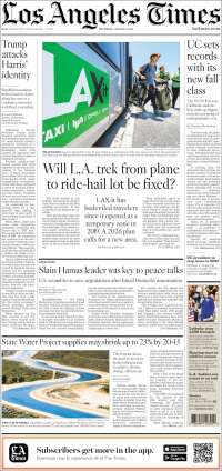 Portada de Los Angeles Times (USA)