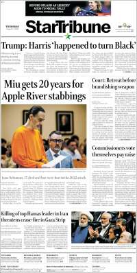 Portada de Star Tribune (USA)