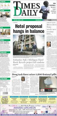 Portada de Times Daily (USA)