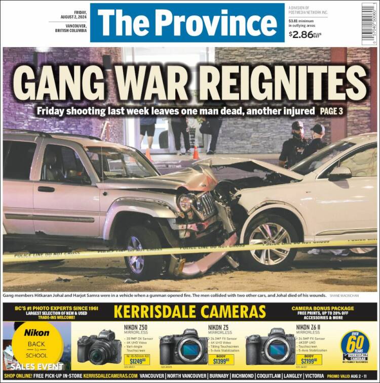 Portada de The Province (Canadá)