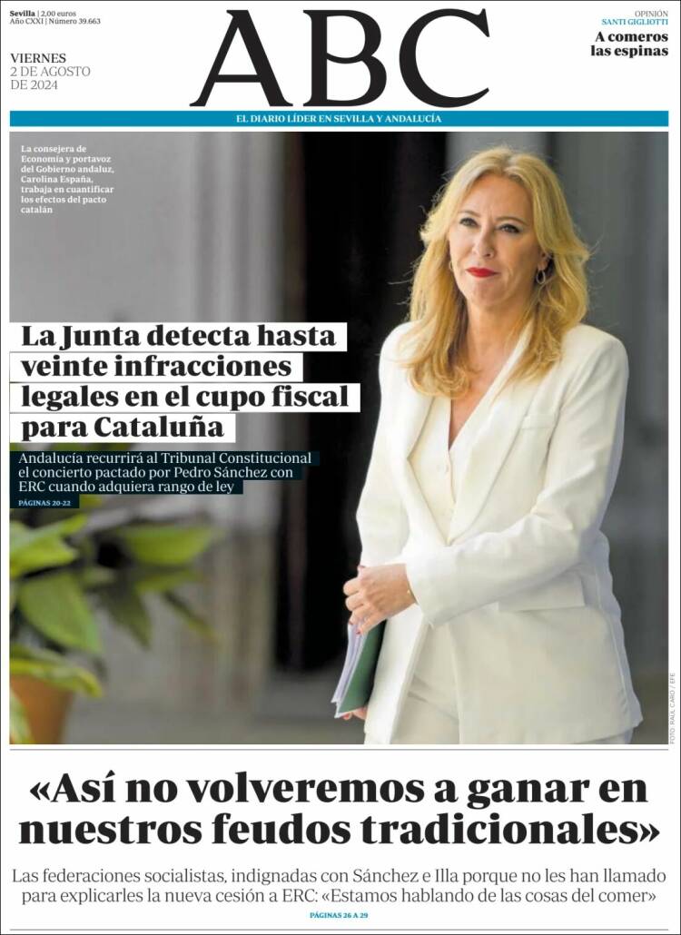 Portada de ABC - Sevilla (España)