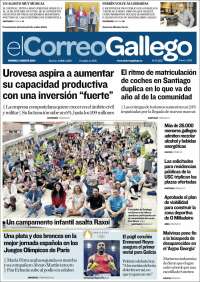 Portada de El Correo Gallego (España)
