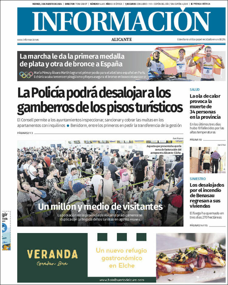 Portada de Diario Información (España)