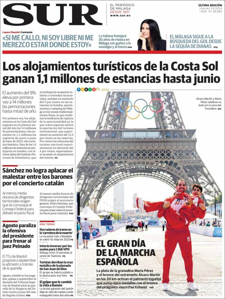 Portada de Diario el Sur (España)