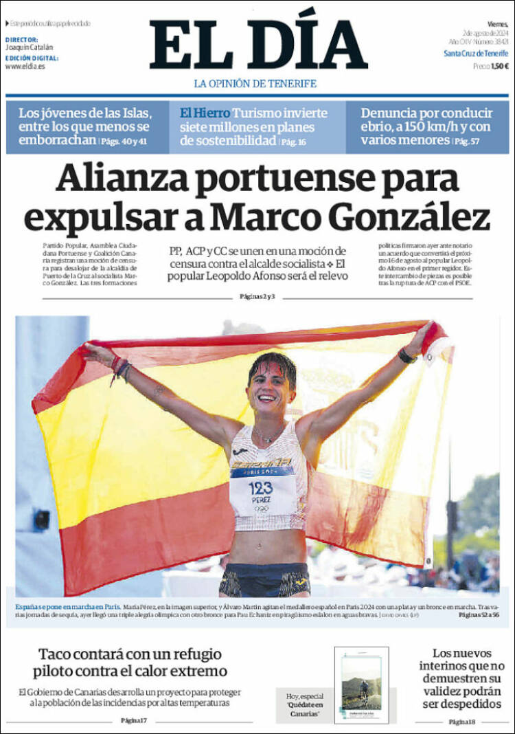 Portada de El Día (España)