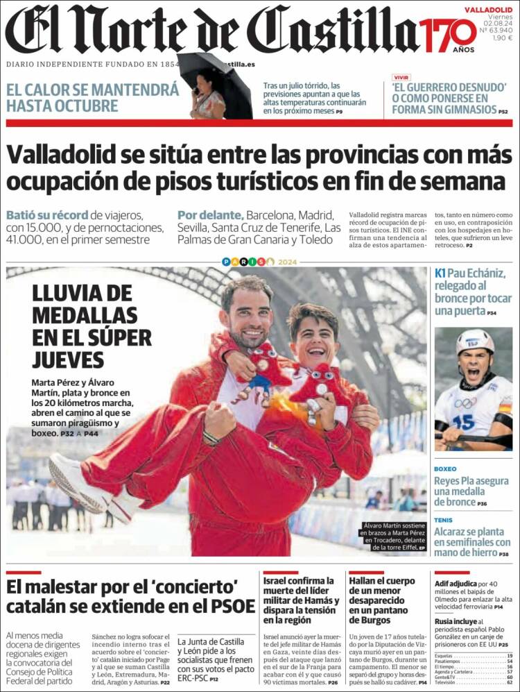 Portada de Norte de Castilla - Valladolid (España)