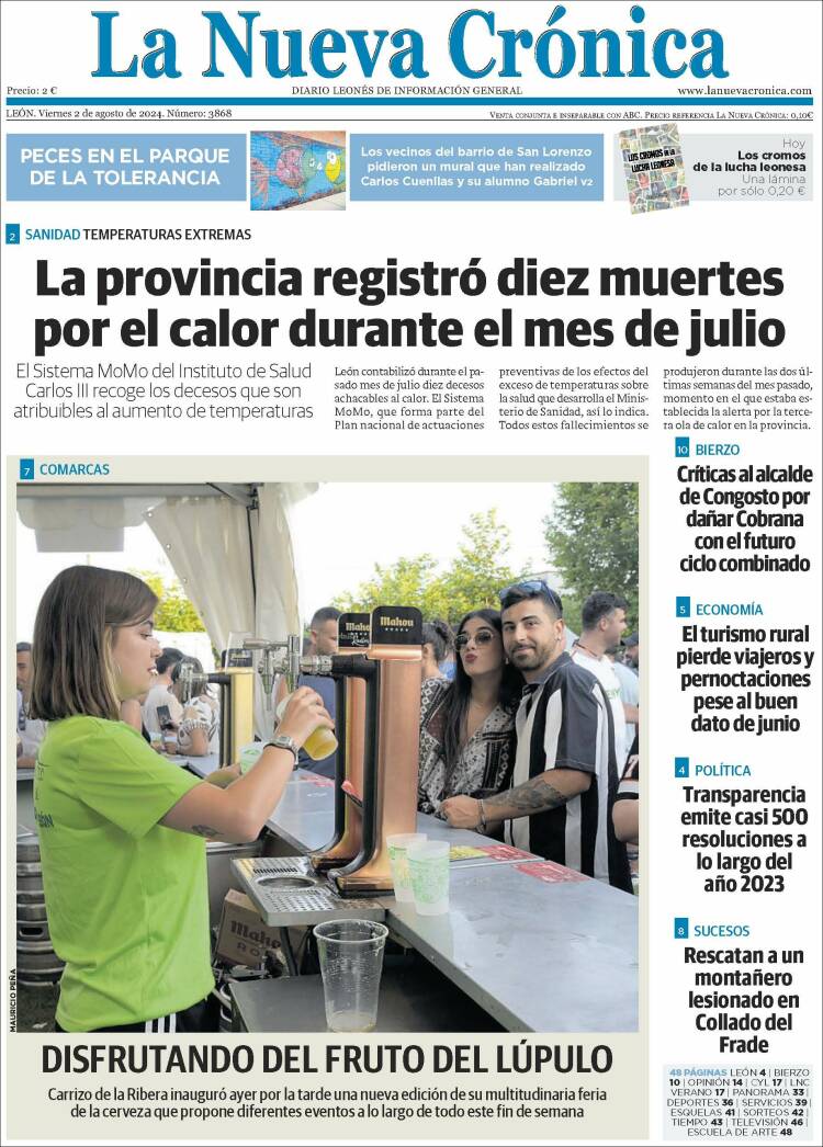 Portada de La Nueva Crónica (España)