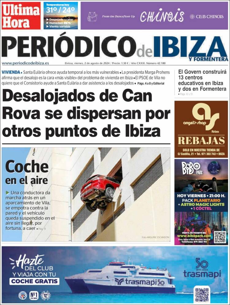 Portada de Periódico de Ibiza (España)