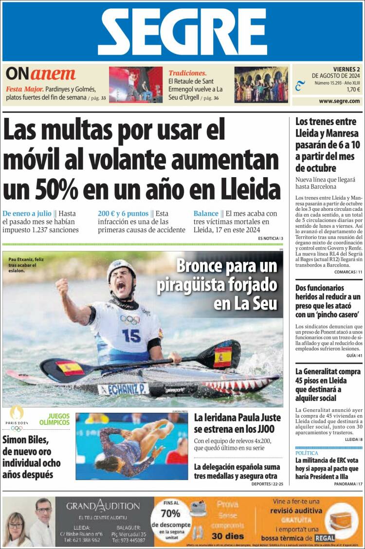 Portada de Segre  (España)