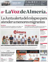 Portada de La Voz de Almería (España)
