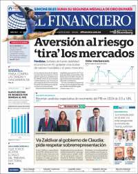 Portada de El Financiero (Mexico)