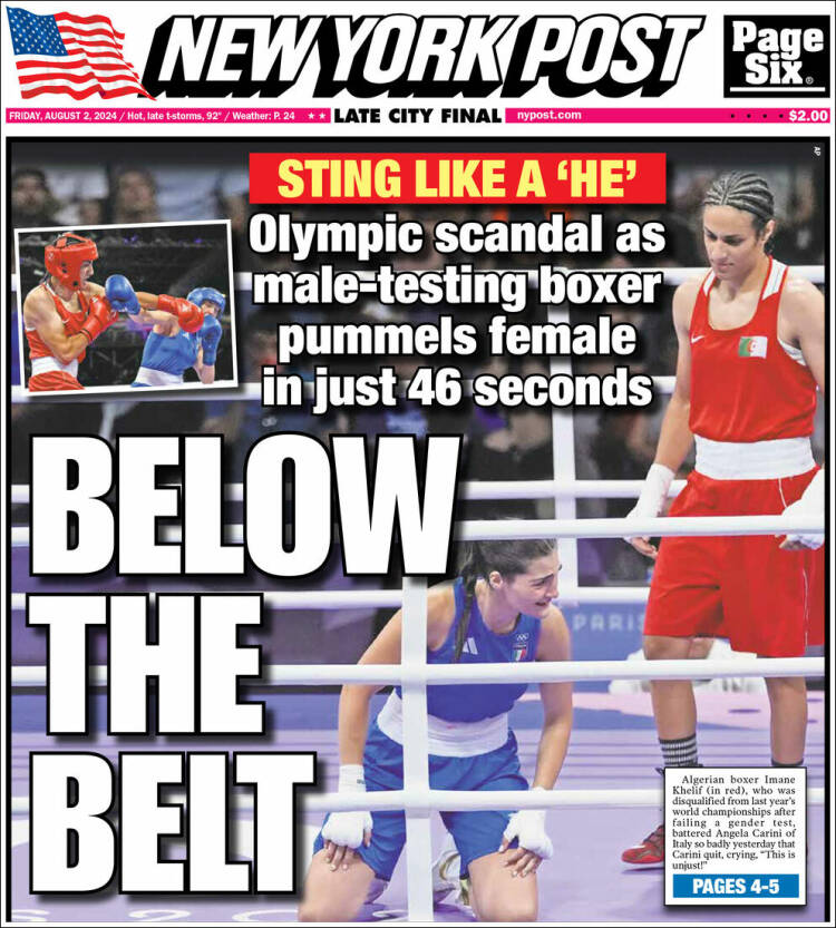 Portada de New York Post (USA)