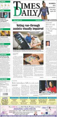 Portada de Times Daily (USA)