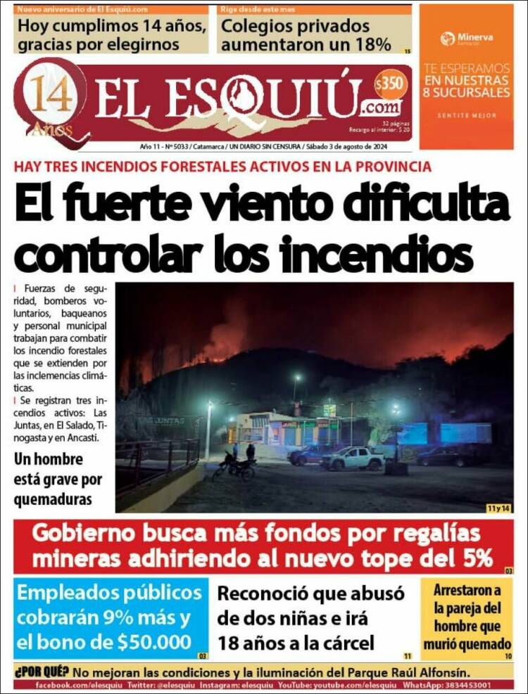 Portada de El Esquiu (Argentina)